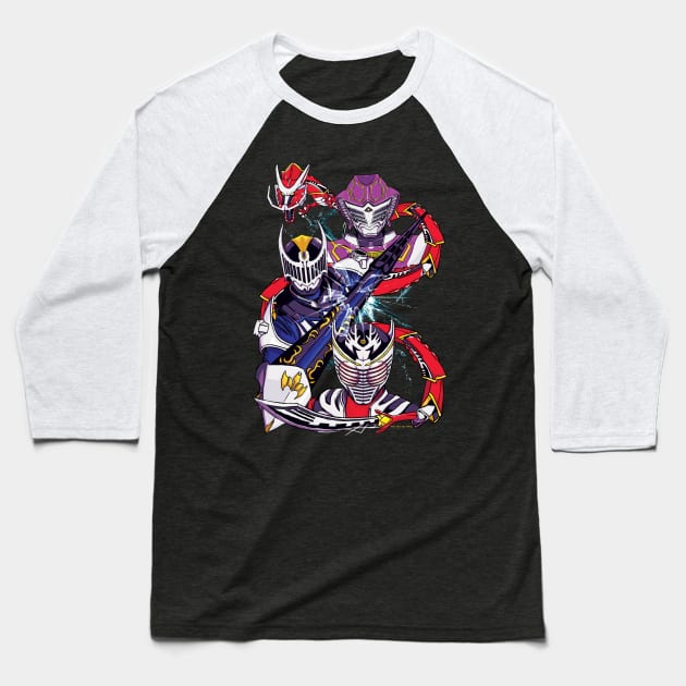 Ryuki The Dragon Knight Baseball T-Shirt by Hamimohsin